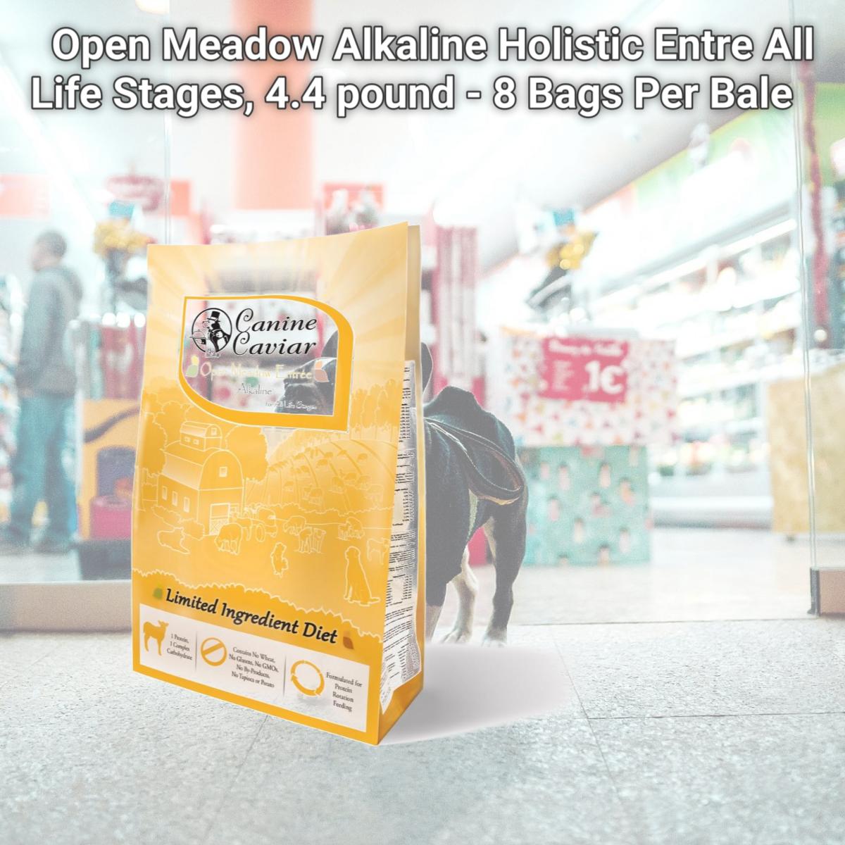 Picture of Canine Caviar 901268 Open Meadow Alkaline Holistic Entre All Life Stages, 4.4 pound - 8 Bags Per Bale