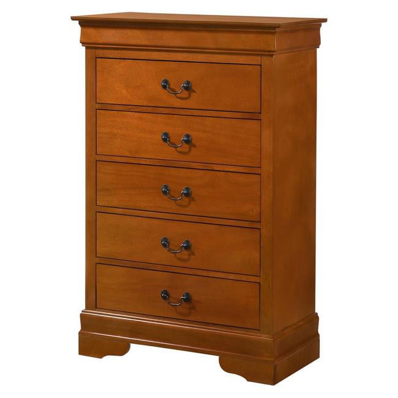 31 x 16 x 48 in. Louis Phillipe II 5 Drawer Chest, Oak -  KD Marco de la cama, KD2212473