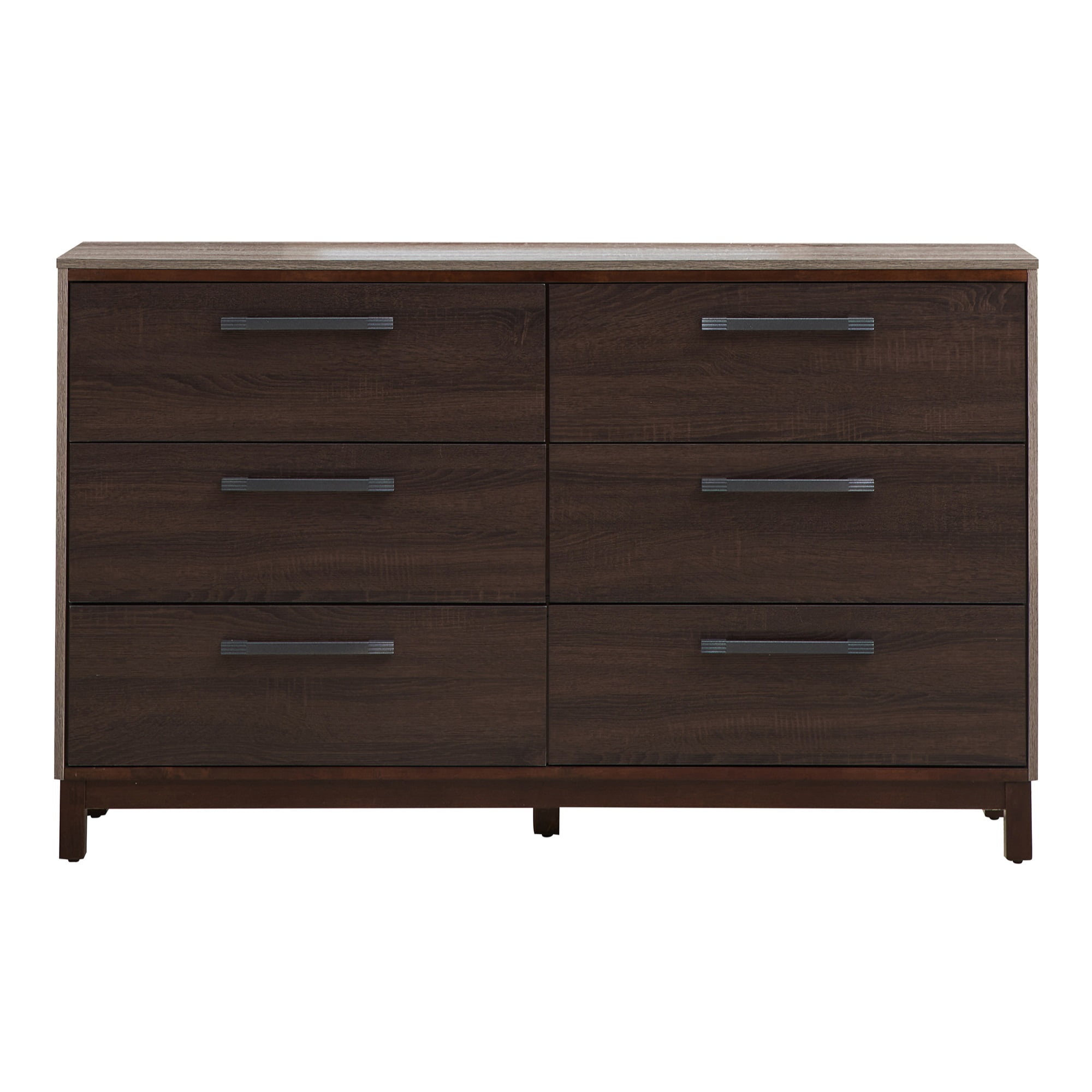 59 in. Magnolia 6-Drawer Dresser, Brown - 35.5 x 15.5 x 59 in -  KD Marco de la cama, KD4329973