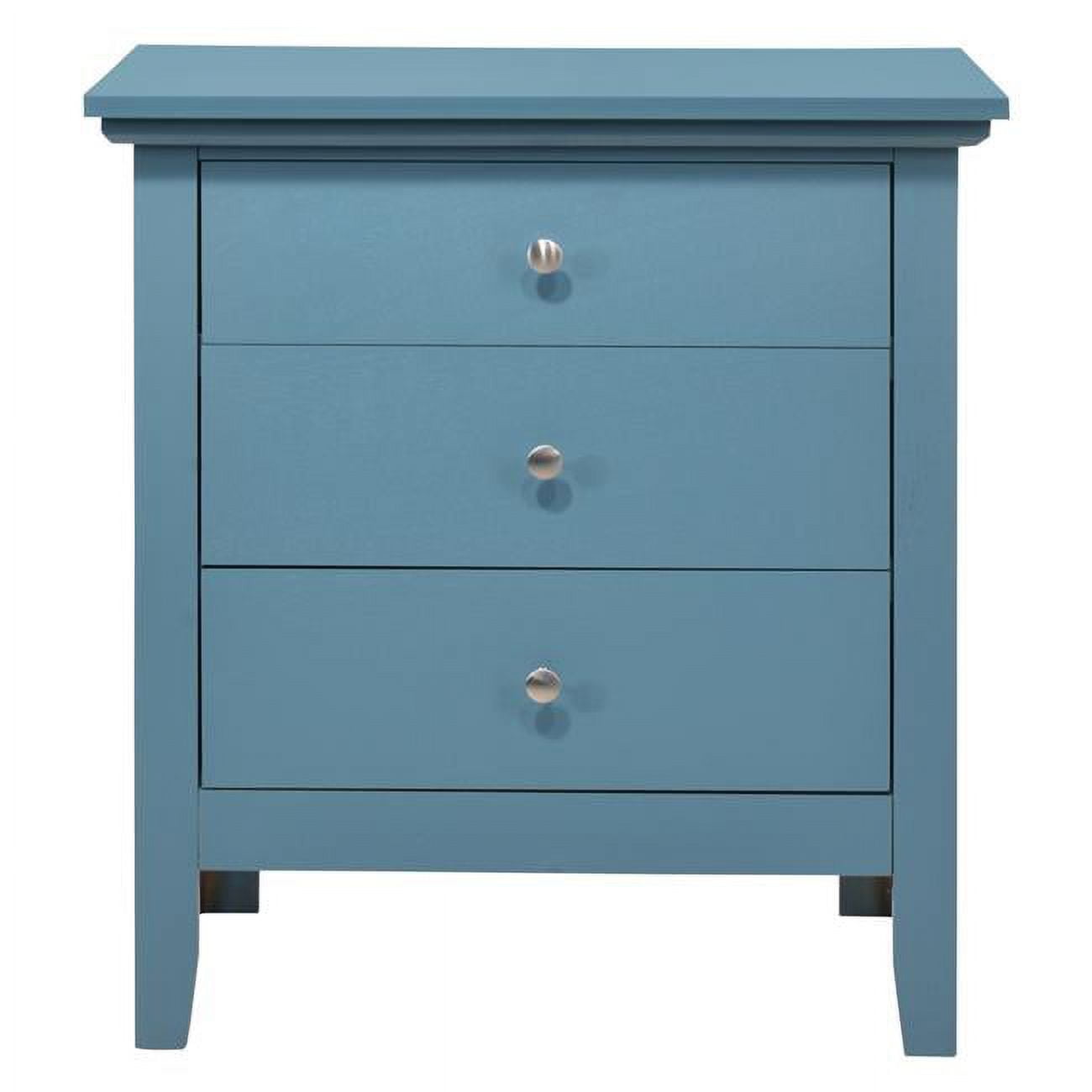 PF-G5480-N 26 x 18 x 24 in. Hammond 3-Drawer Nightstand, Teal -  Passion Furniture