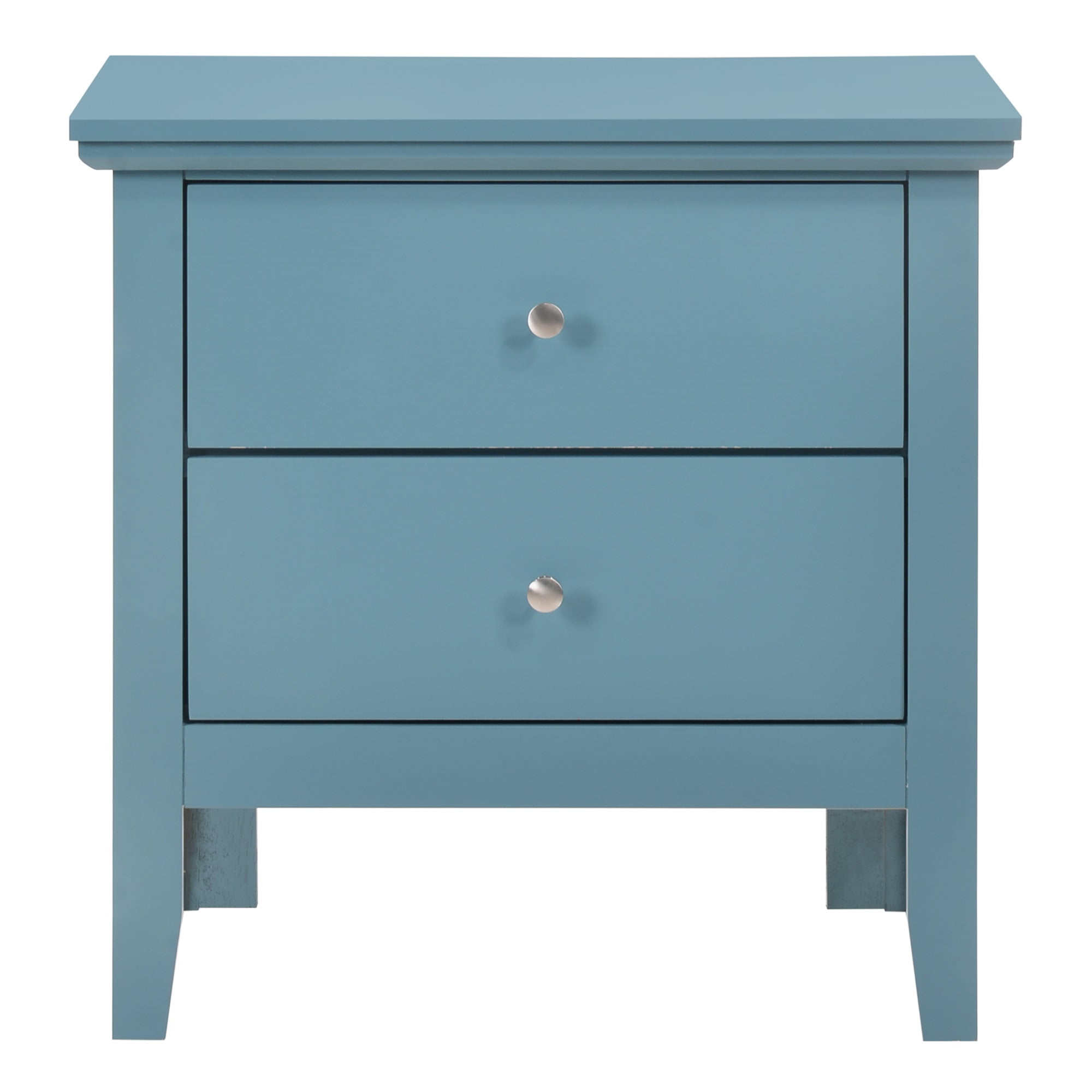 24 x 15.5 x x 19 in. Primo 2 Drawer Nightstand, Teal -  KD Marco de la cama, KD4330021