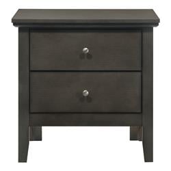 24 x 15.5 x 19 in. Primo 2-Drawer Nightstand, Gray -  KD Marco de la cama, KD4330024