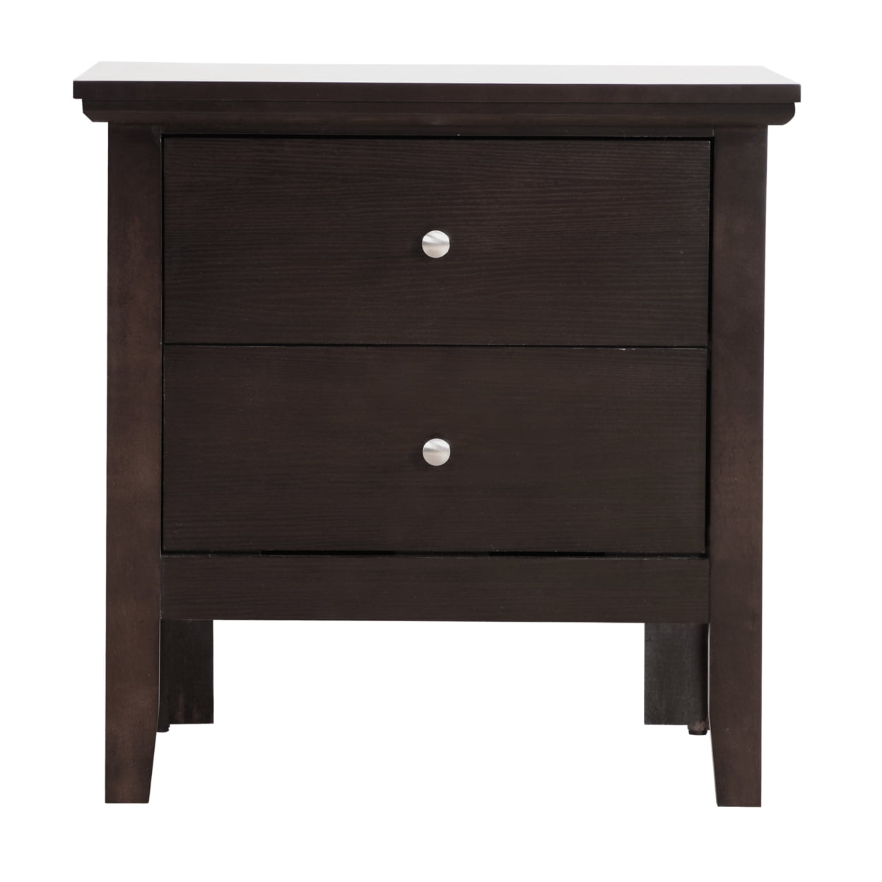 24 x 15.5 x 19 in. Primo 2 Drawer Espresso Nightstand -  KD Marco de la cama, KD4330028