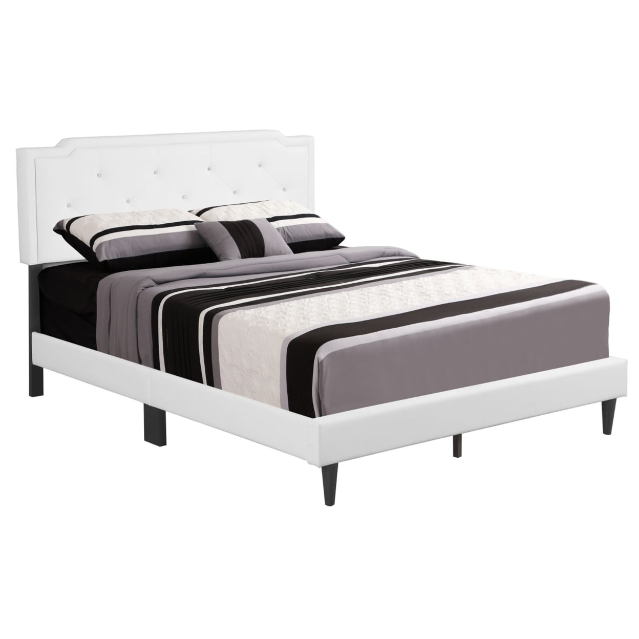 PF-G1118-QB-UP Deb Adjustable Panel Bed, White - Queen Size -  Passion Furniture