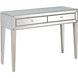 Picture of Camden Isle CI-86421 Alice 48 in. Antique Silver Rectangle Glass Console Table