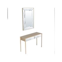 Picture of Camden Isle CI-86425 Insley 48 in. Champagne Rectangle Glass Console Table with Wall Mirror