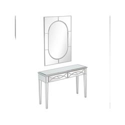 Picture of Camden Isle CI-86437 Helena 48 in. Silver Rectangle Glass Console Table with Wall Mirror