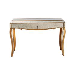 Picture of Camden Isle CI-86503 Astrid 47.25 in. Antique Gold Rectangle Glass Console Table