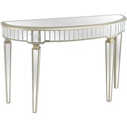 Picture of Camden Isle CI-86527 Marilyn 47.5 in. Champagne Half Moon Glass Console Table