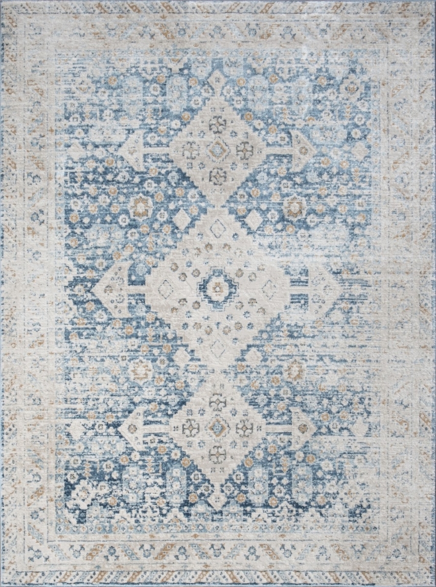 Picture of Conrad Trading GEN7003 5x7 5 ft. 3 in. x 7 ft. 3 in. Generations Traditional Machine Made Rectangle Rug&#44; Navy
