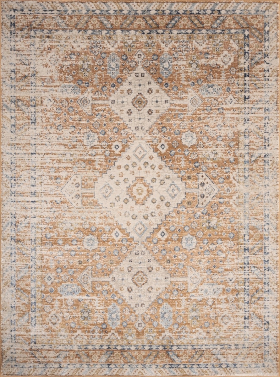 Picture of Conrad Trading GEN7004 5x7 5 ft. 3 in. x 7 ft. 3 in. Generations Traditional Machine Made Rectangle Rug&#44; Rust