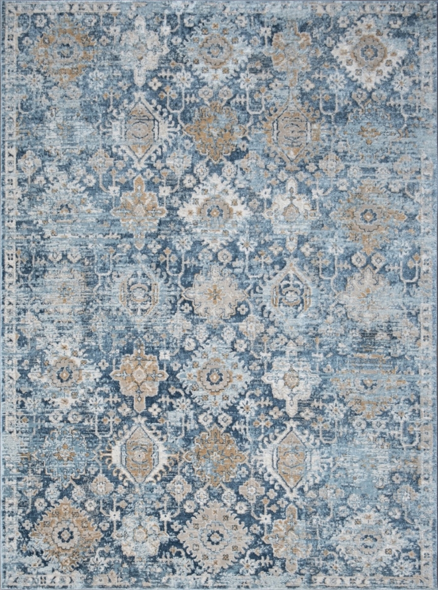 Picture of Conrad Trading GEN7005 5x7 5 ft. 3 in. x 7 ft. 3 in. Generations Traditional Machine Made Rectangle Rug&#44; Navy
