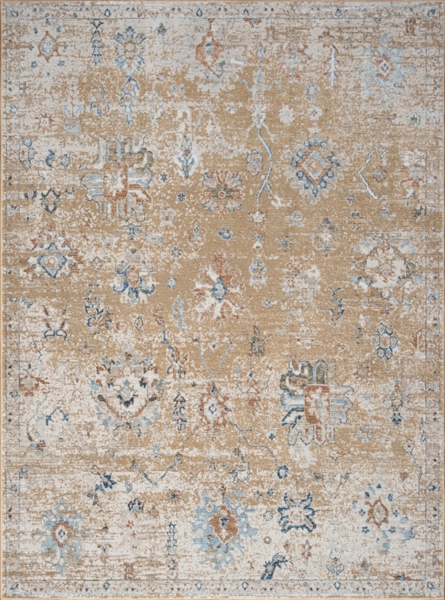 Picture of Conrad Trading GEN7008 5x7 5 ft. 3 in. x 7 ft. 3 in. Generations Traditional Machine Made Rectangle Rug&#44; Gold