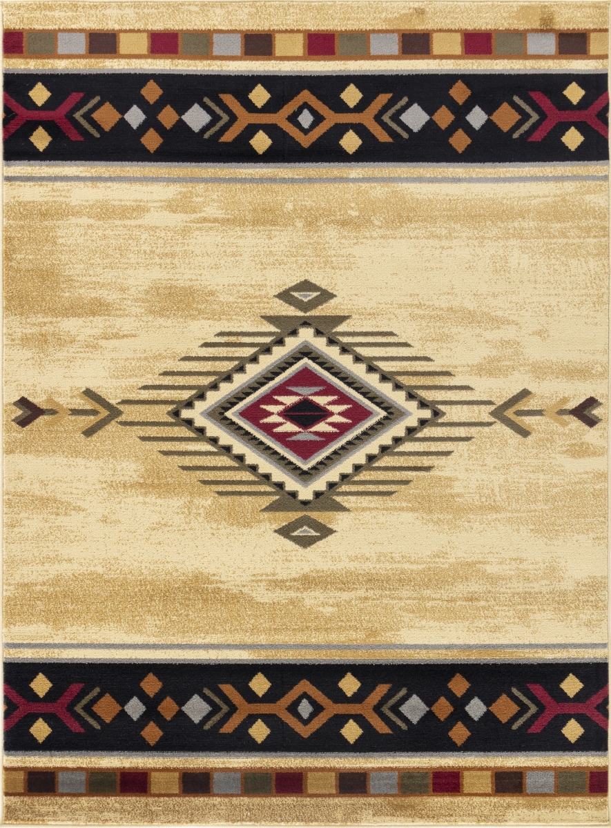 7 ft. 10 in. x 10 ft. 3 in. Yellowstone Southwest Machine Made Rectangle Rug, Cream