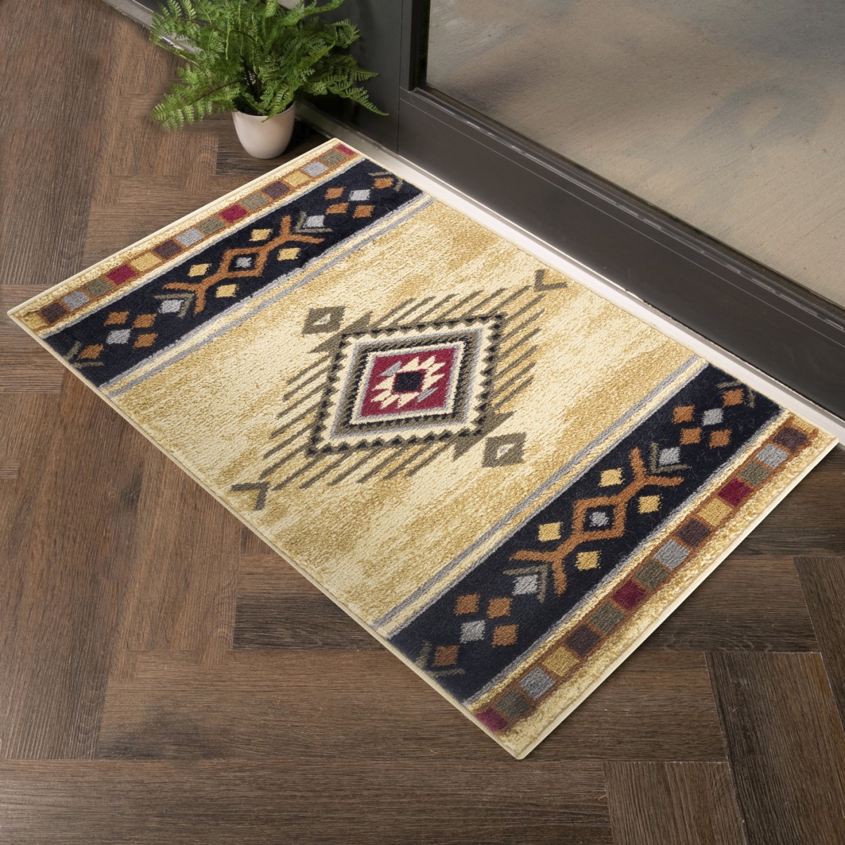 2 x 3 ft. Yellowstone Southwest Machine Made Rectangle Rug, Cream
