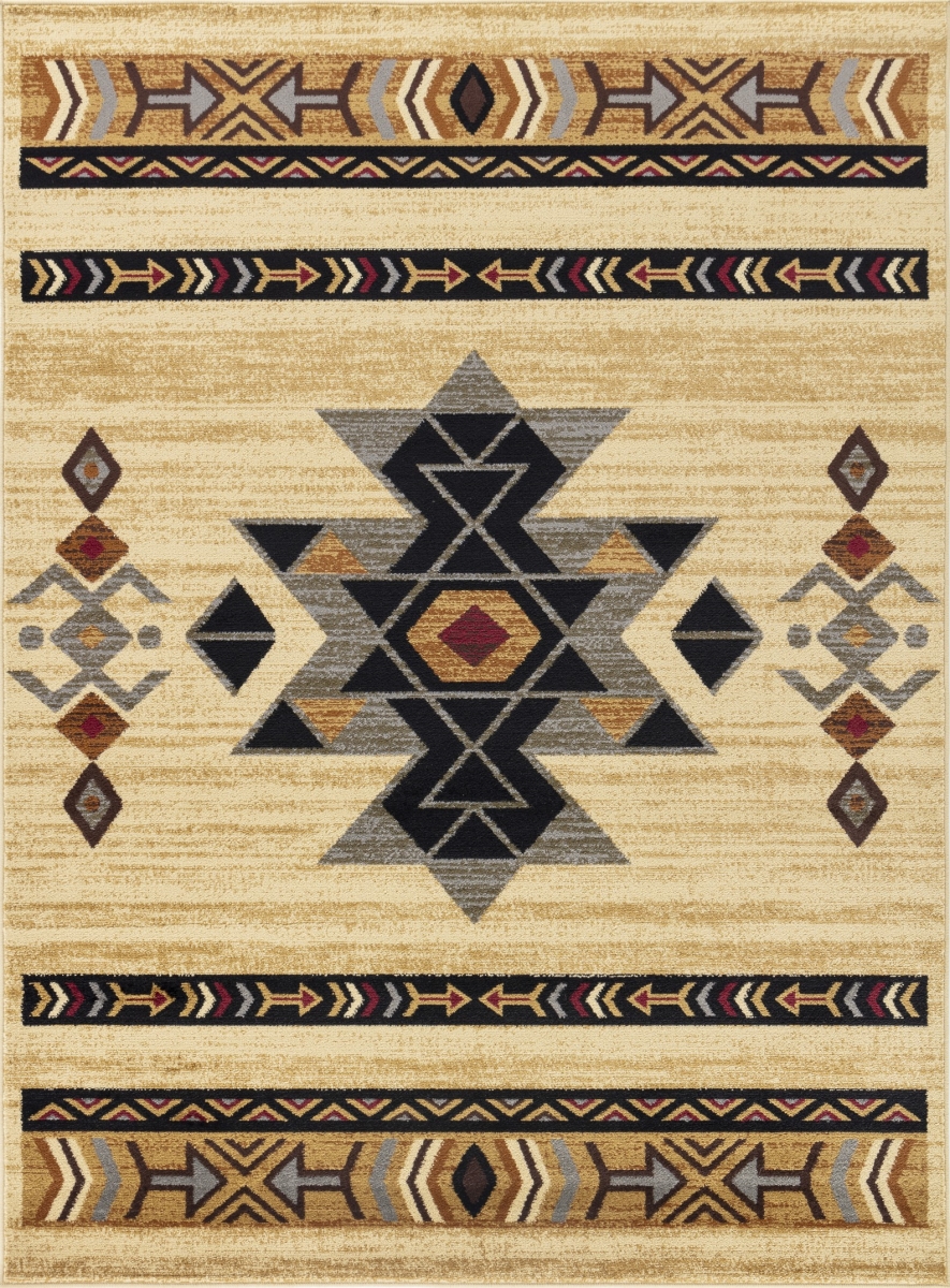 7 ft. 10 in. x 10 ft. 3 in. Yellowstone Southwest Machine Made Rectangle Rug, Cream