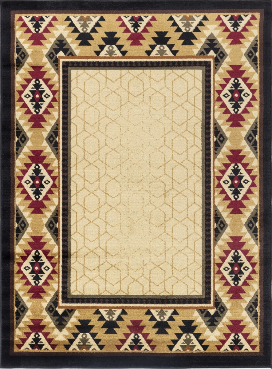 7 ft. 10 in. x 10 ft. 3 in. Yellowstone Southwest Machine Made Rectangle Rug, Cream