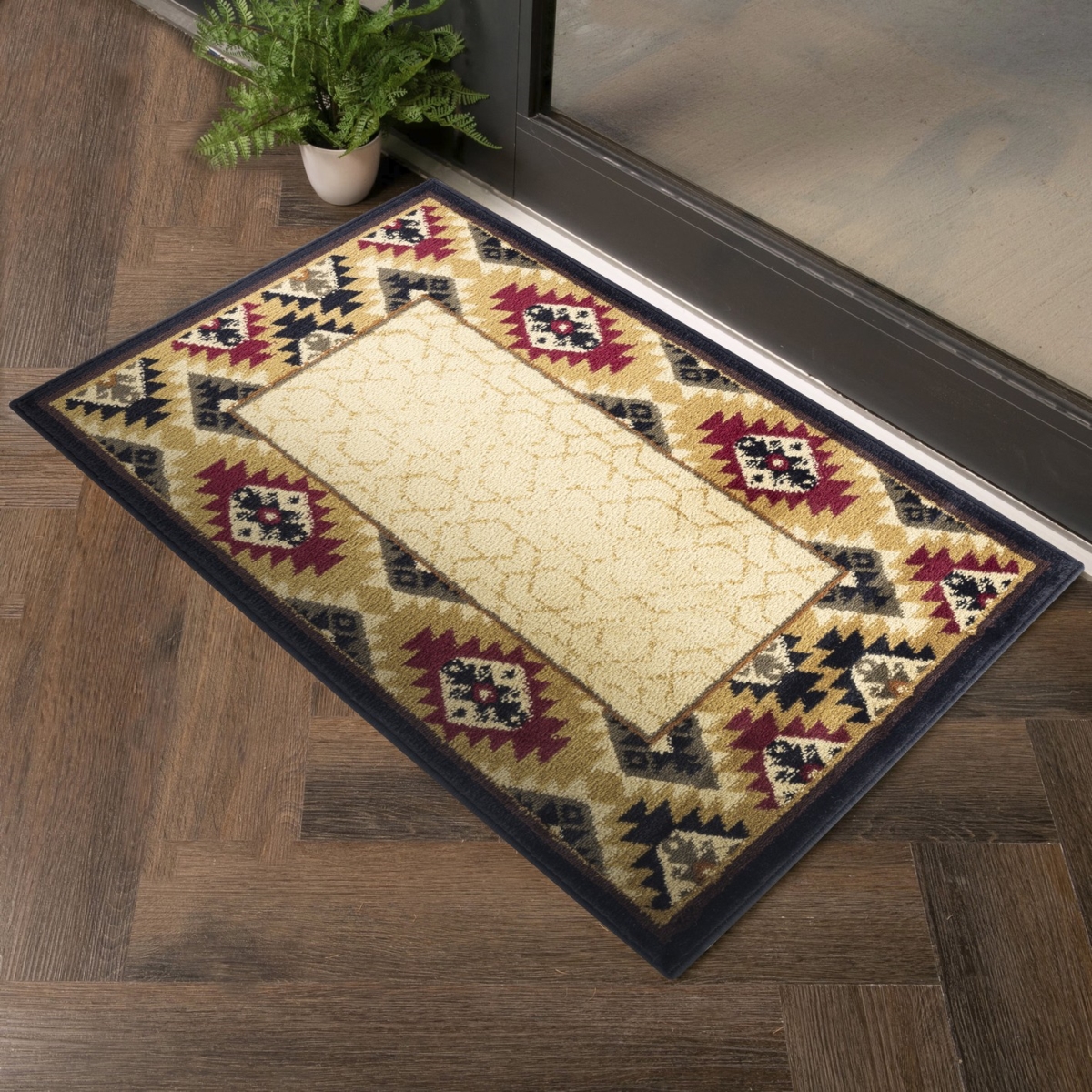 2 x 3 ft. Yellowstone Southwest Machine Made Rectangle Rug, Cream
