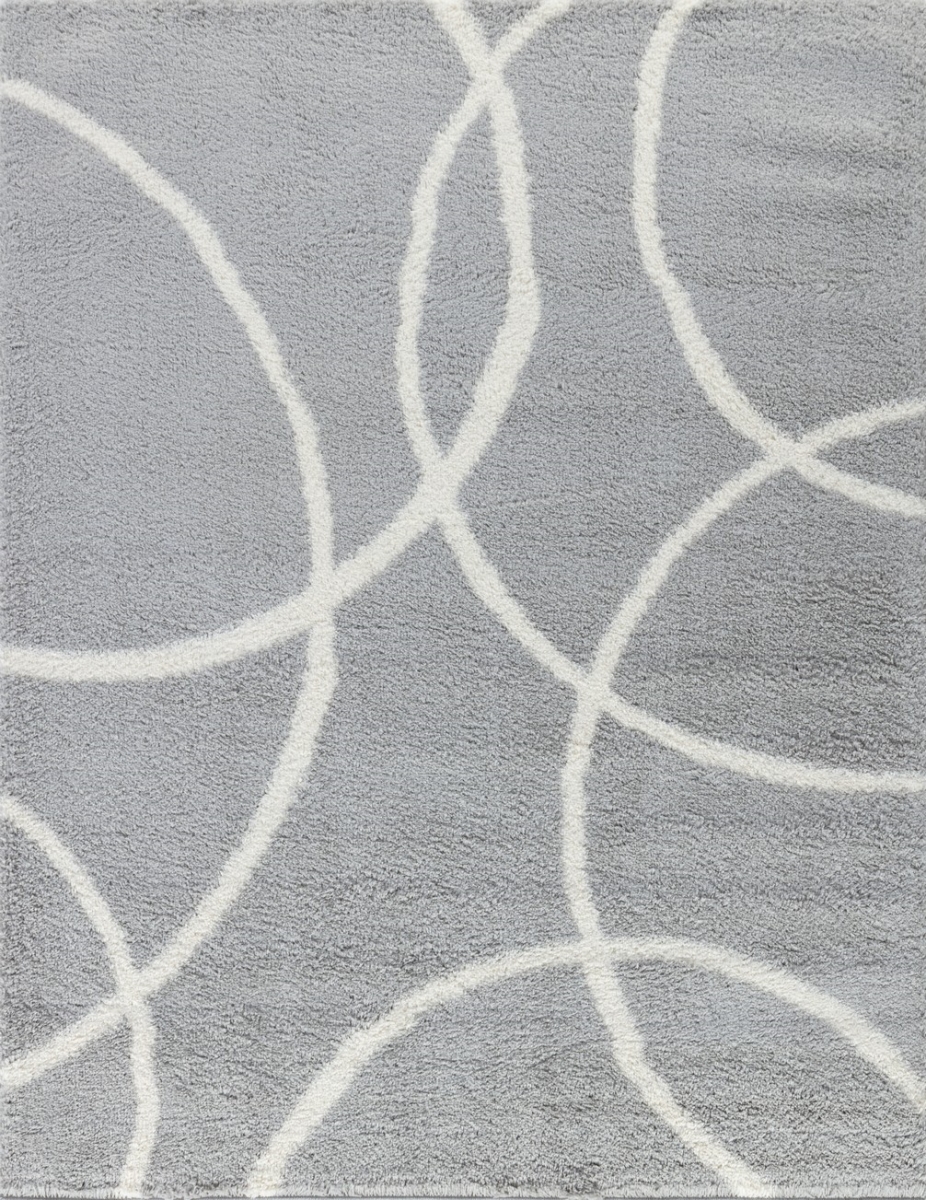 Picture of Conrad Trading CZY1002 5x7 5 ft. 3 x 7 ft. Cozy Shag Machine Made Rectangle Rug&#44; Grey