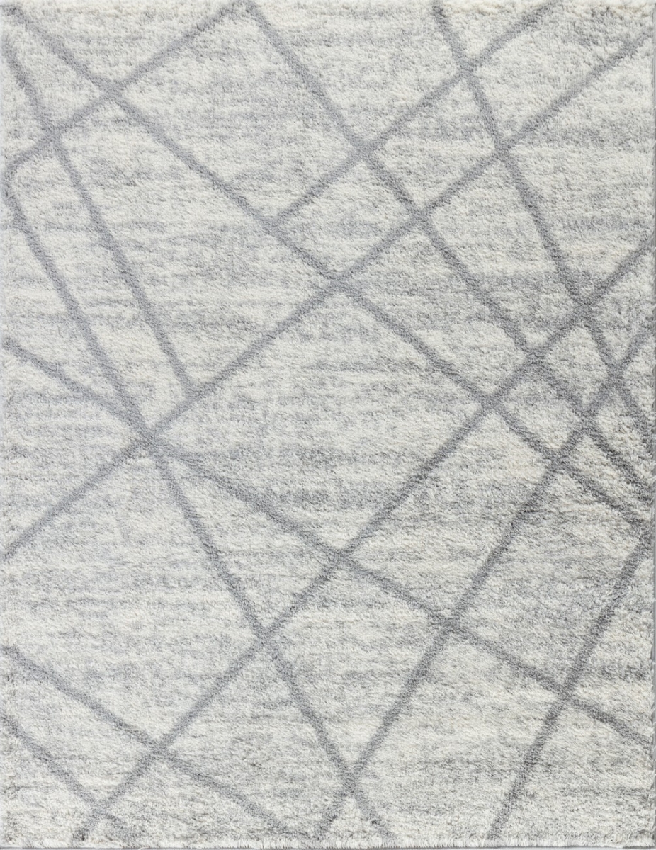 Picture of Conrad Trading CZY1004 5x7 5 ft. 3 x 7 ft. Cozy Shag Machine Made Rectangle Rug&#44; Grey