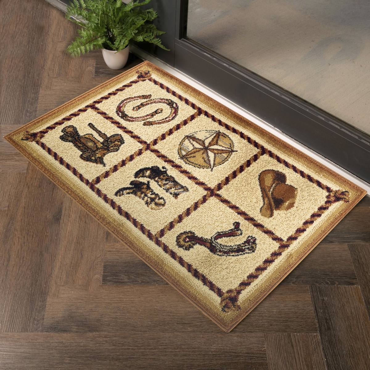YLS4010 2x3 2 x 3 ft. Yellowstone Western Machine Made Rectangle Rug, Beige