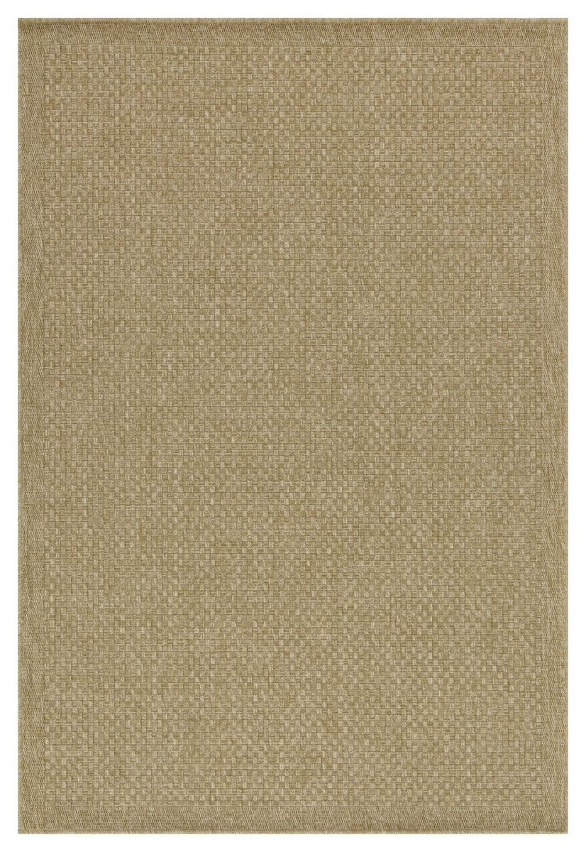 NTL1004 5x7 5 ft. 3 in. x 7 ft. 3 in. Natural Living Jute Indoor & Outdoor Flat Weave Rectangle Area Rug, Natural
