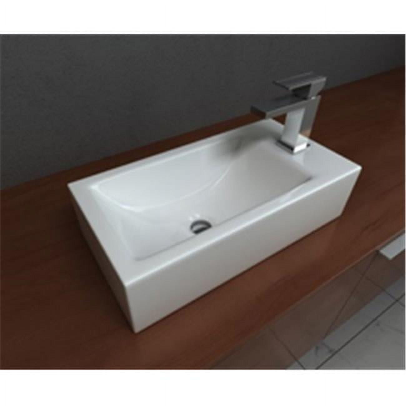 Picture of Cantrio Koncepts PS-020 Vitreous Chinda Counter Top Sink, White