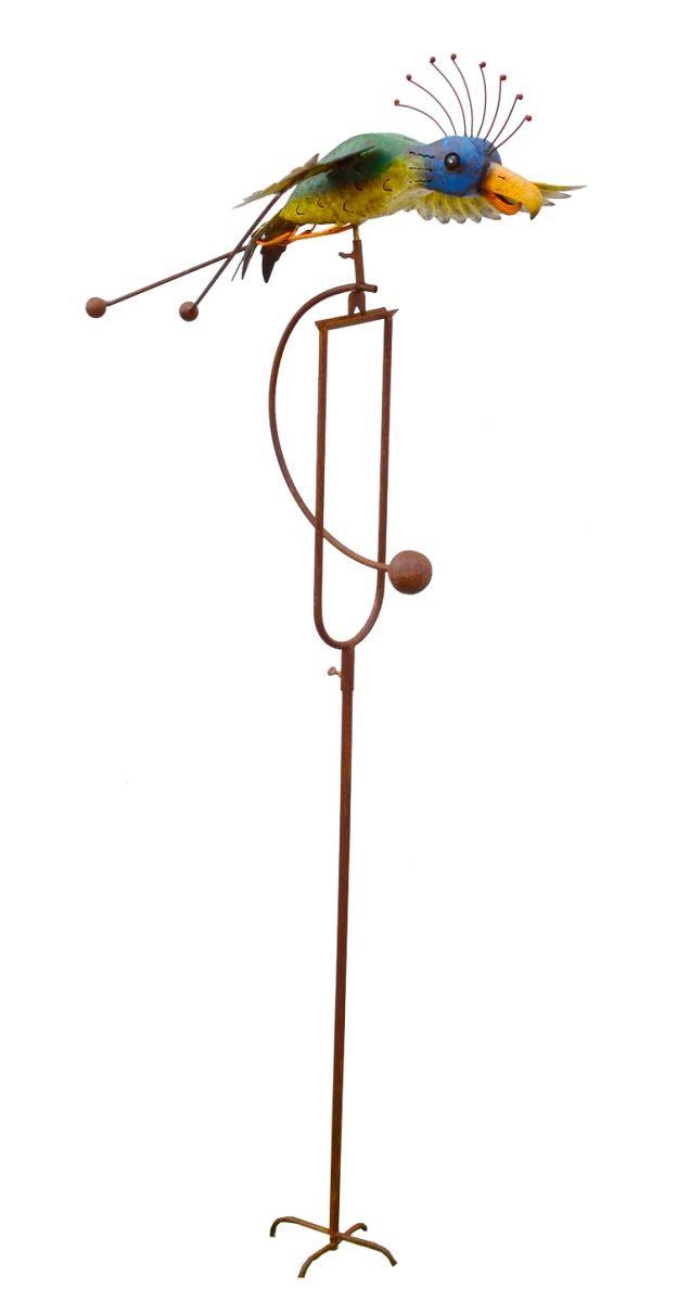 Kinetic Metal Single Peacock Balancerecor - Rustic