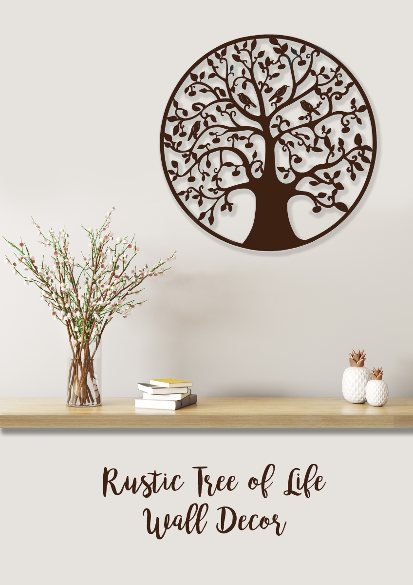 16151 Metal Tree of Life Wall Decor - Rustic