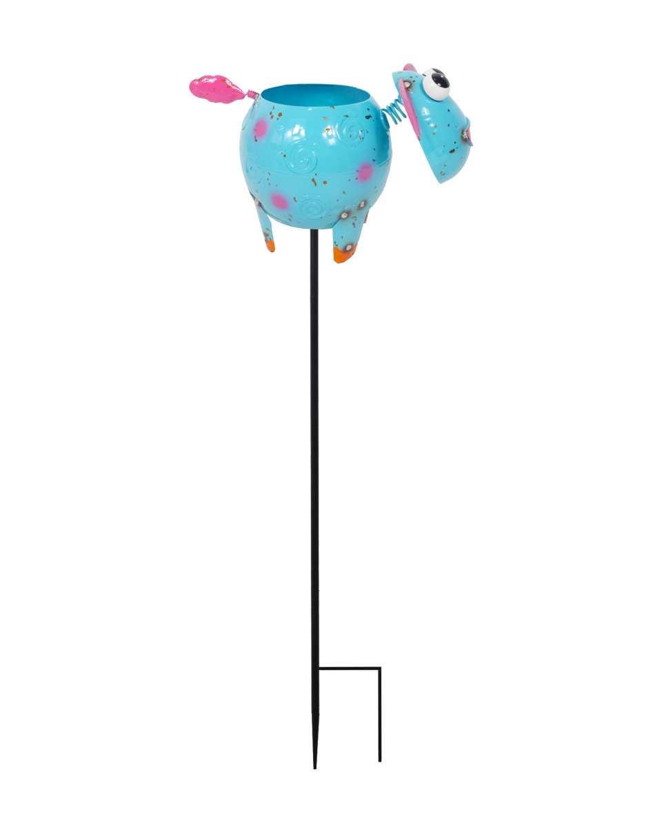 Colorful Enameled Metal Sheep Planter Stake - Mini