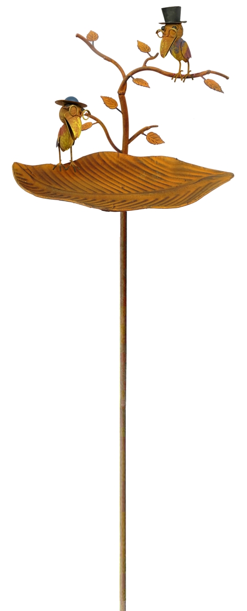 Rustic Metal Old Crows Metal Bird Feeder Stake