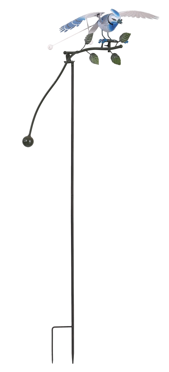 Rustic Kinetic Metal Bluebird Rocker Stake