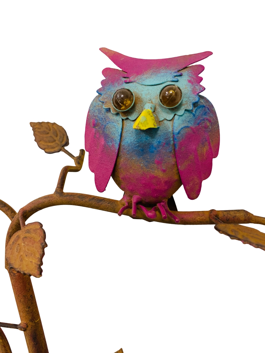 Picture of Continental Art Center 172491 Rustic Metal Owl Bird Feeder Stake