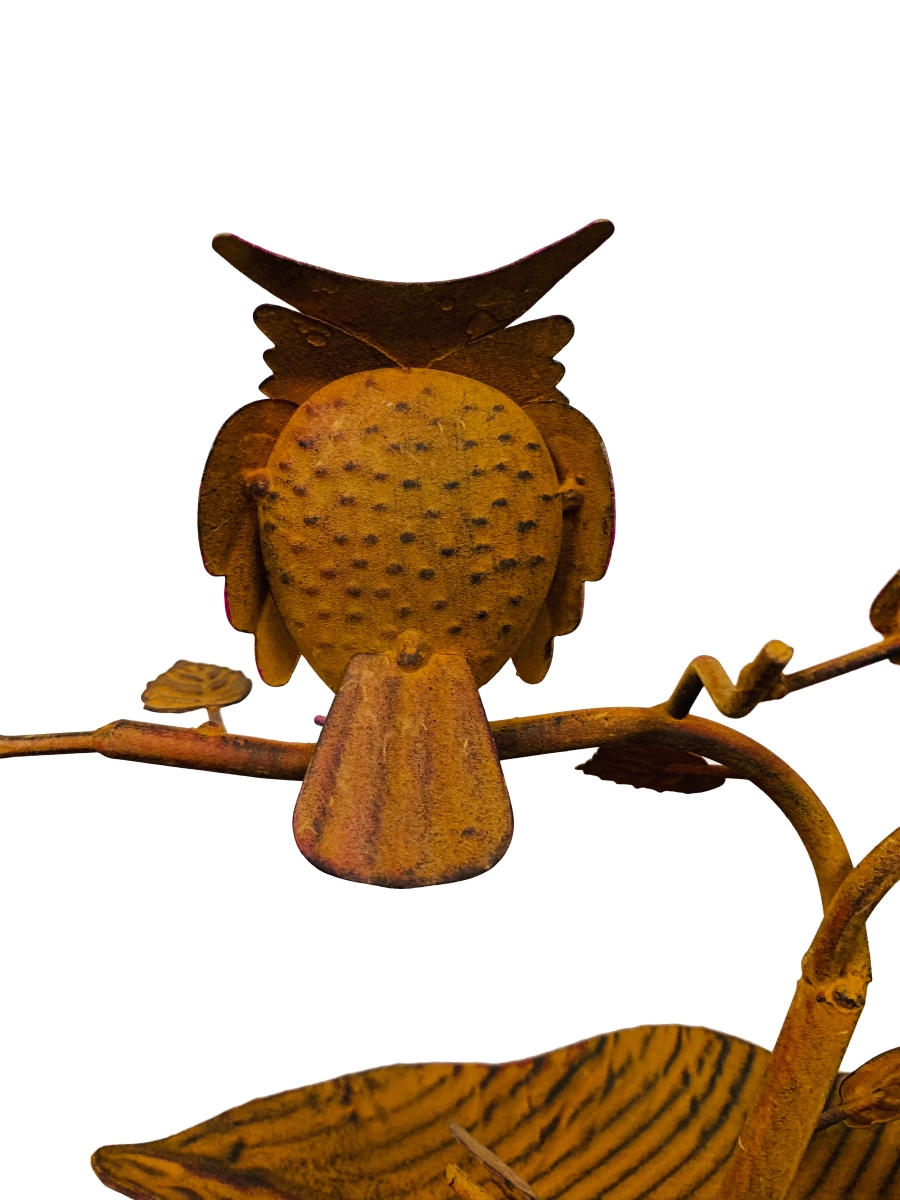 Picture of Continental Art Center 172491 Rustic Metal Owl Bird Feeder Stake
