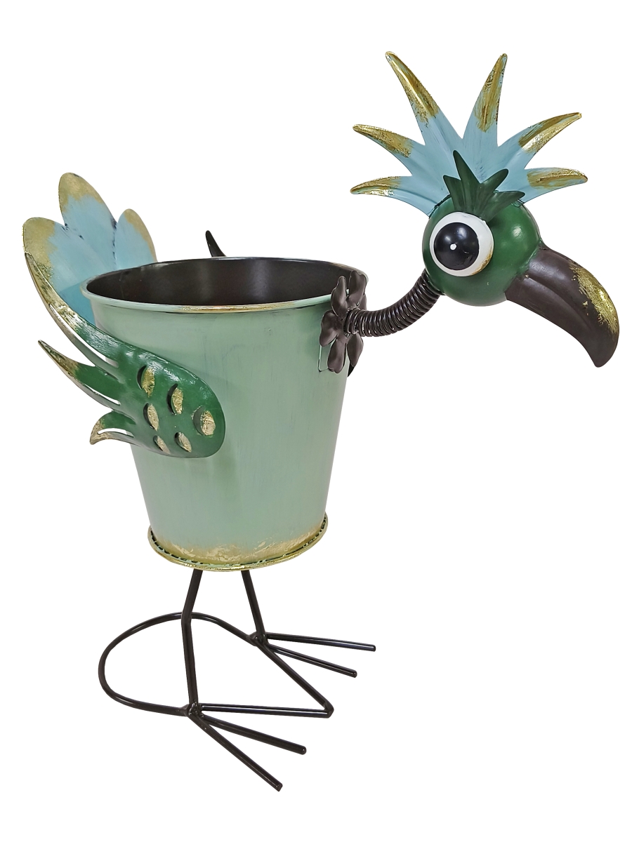 14S0002A Colorful Metal Bird Planter-Toucan
