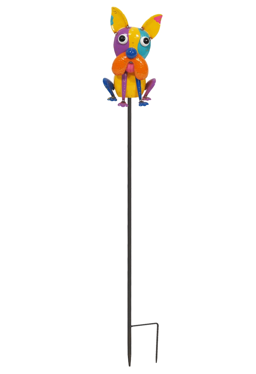 23760S Colorful Enameled Metal Dog Garden Stake