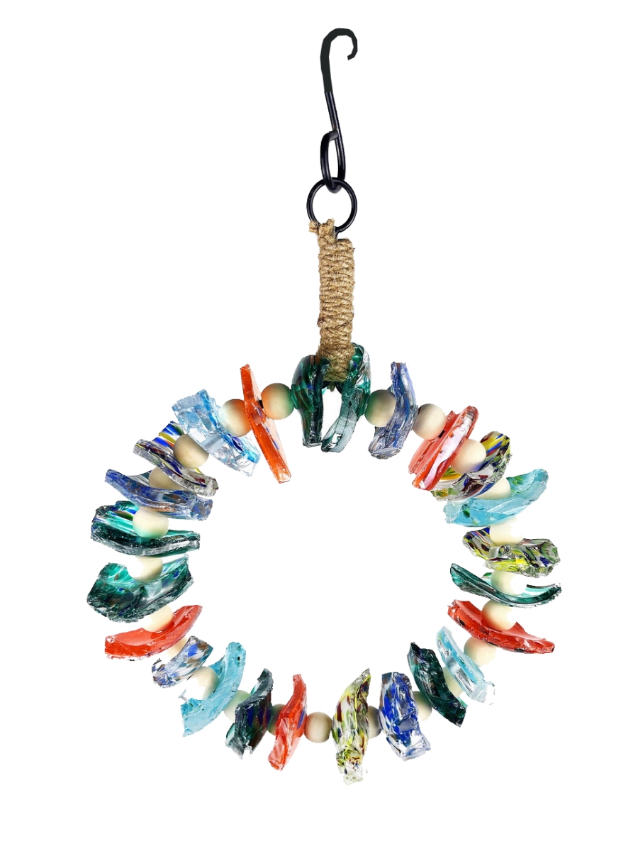 1240074 Hanging Circle Glass Multi Colored Sea Nautical Sun Catcher Home Decor Garden Decoration