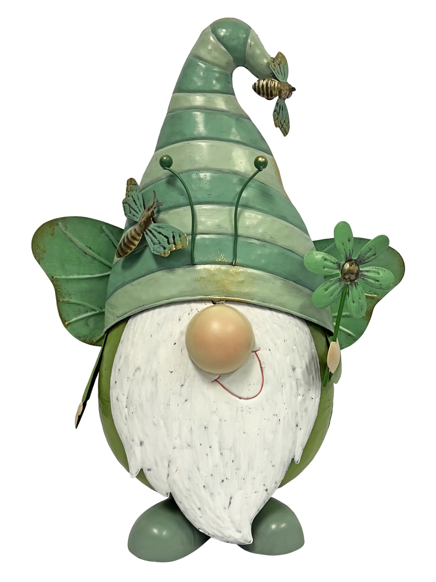 24186 Large Green Flying Gnome Garden Statue Decorative Yard Art