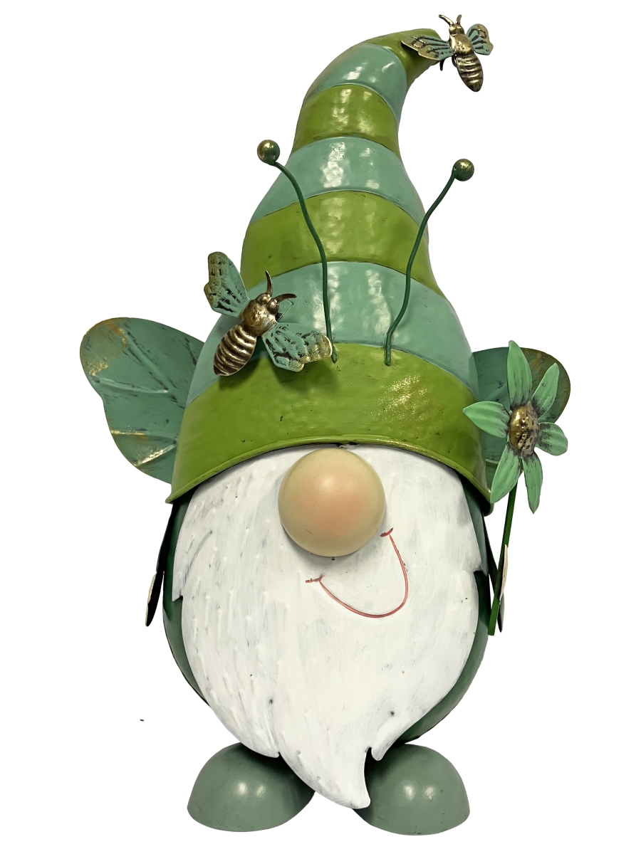 24185 Small Green Flying Gnome Garden Statue Decorative Yard Art