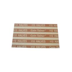 Picture of Controltek 560046 Dollar 10 Halves Flat Coin Wrapper&#44; Brown - 1000 per Box