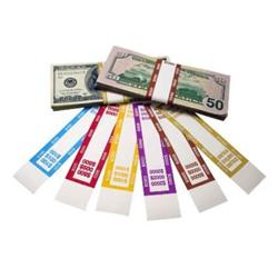 Picture of Controltek 560118 Dollar 250 Bleached White Kraft Bill Strap&#44; Green - 1000 per Box