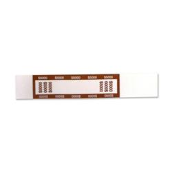 Picture of Controltek 560022 Dollar 5000 Fifties Bleached White Kraft Bill Strap&#44; Brown - 1000 per Box