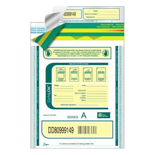 12 x 16 in. Safelok Deposit Bag, Clear - 500 Count