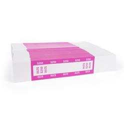 Picture of Controltek 560018 Dollar 250 Bleached White Kraft Bill Strap&#44; Pink - 1000 per Box