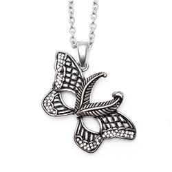 CN233 1.38 x 1.18 in. Butterfly Mask Necklace