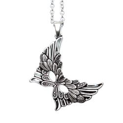 CN241 1.69 x 1.65 in. Shimmering Carnival Mask Necklace