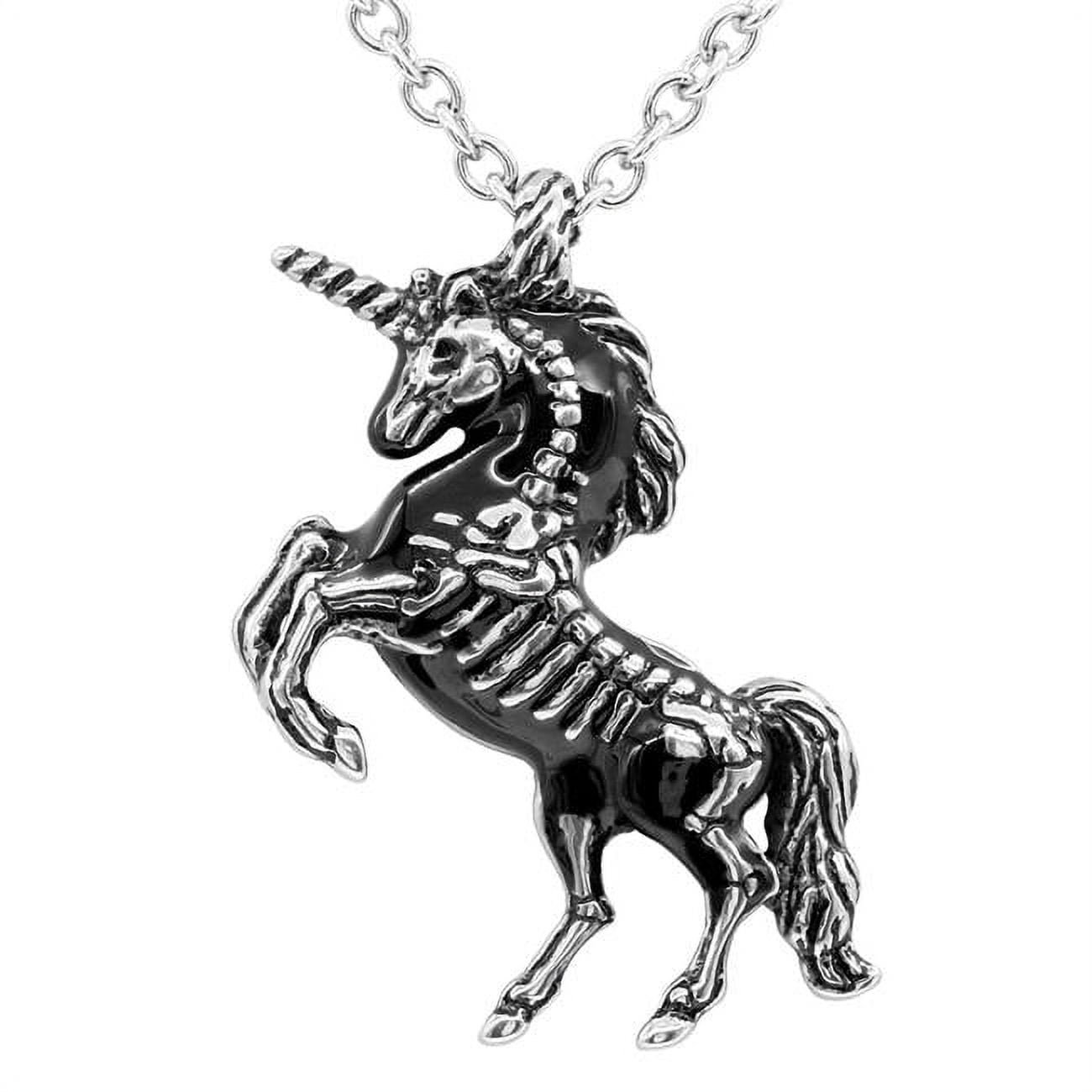 1.57 x 1.18 in. Unicorn Skeleton Necklace