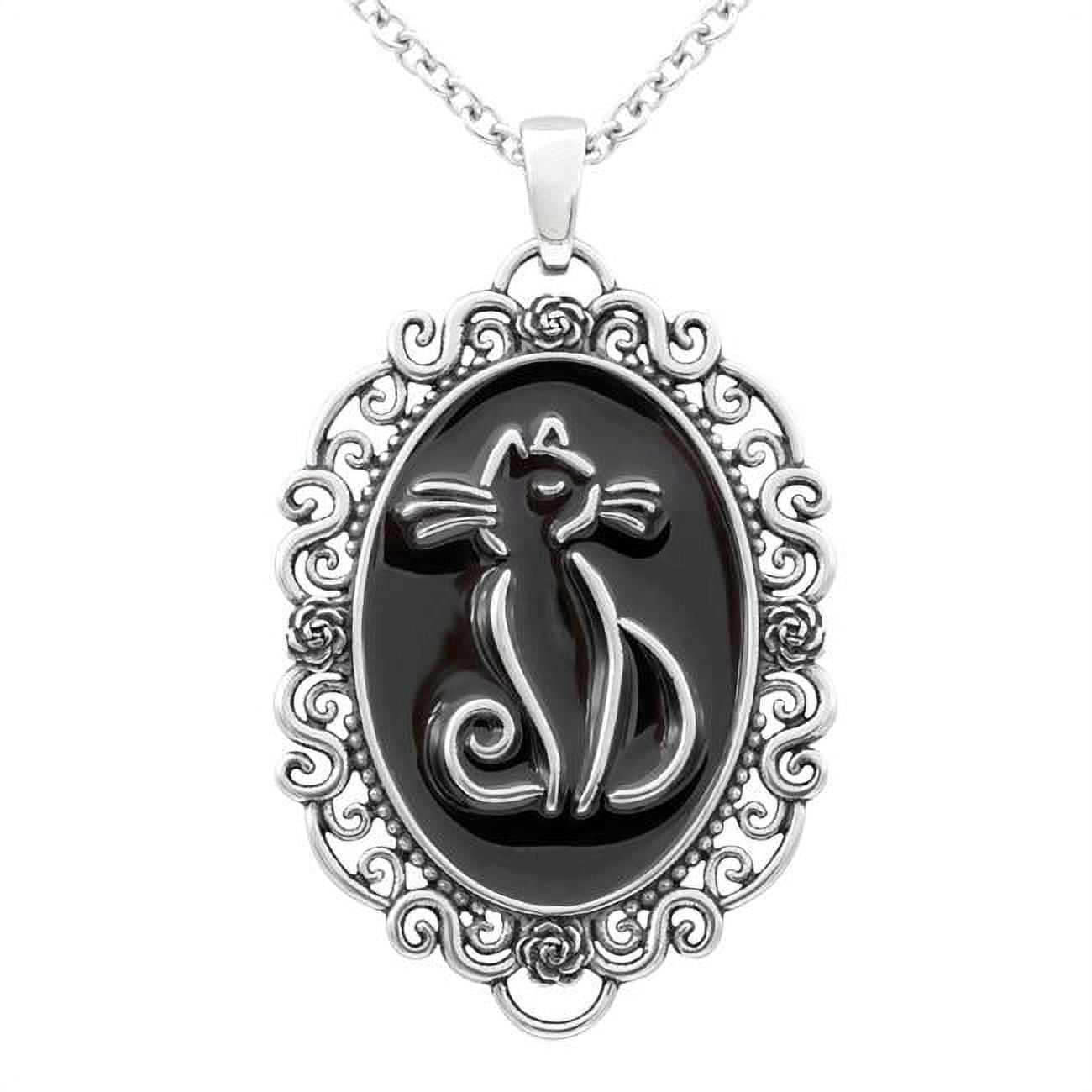 1.97 x 1.38 in. Cat Cameo Necklace