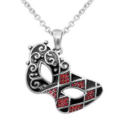 CN230 1.4 x 1.42 in. Siam Masquerade Mask Necklace