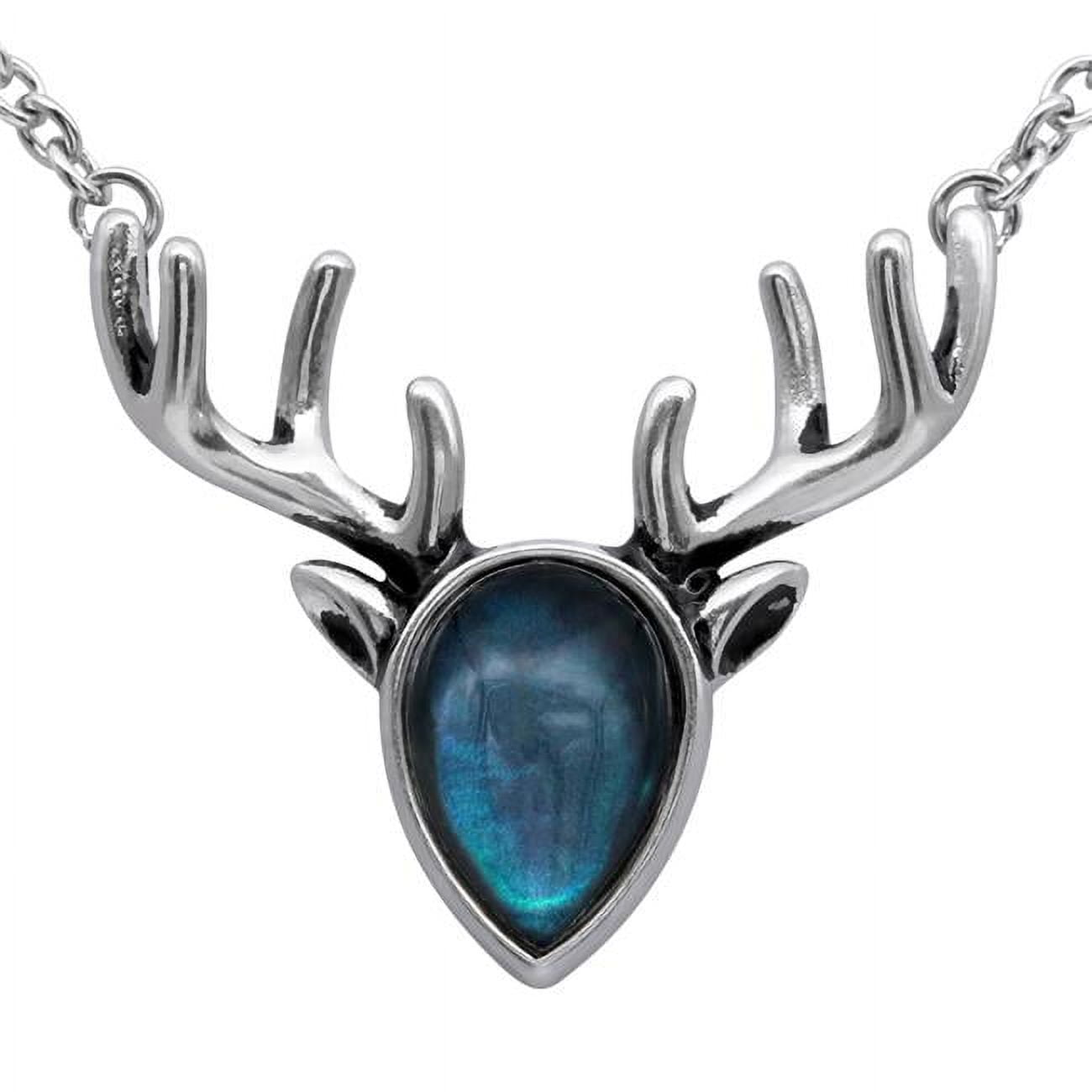 0.94 x 0.94 in. Mother of Pearl Reindeer Necklace